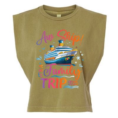 Family Cruise 2025 Aw Ship ItS Family Trip 2025 Garment-Dyed Women's Muscle Tee