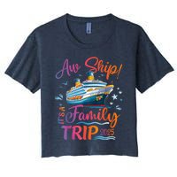 Family Cruise 2025 Aw Ship ItS Family Trip 2025 Women's Crop Top Tee