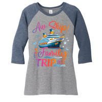 Family Cruise 2025 Aw Ship ItS Family Trip 2025 Women's Tri-Blend 3/4-Sleeve Raglan Shirt