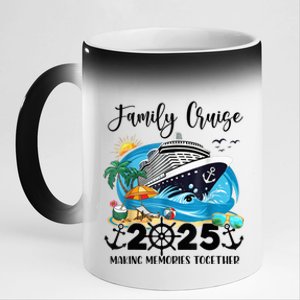 Family Cruise 2025 Family Matching Cruise Ship Vacation Trip 11oz Black Color Changing Mug