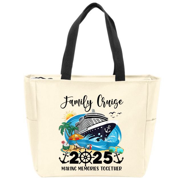 Family Cruise 2025 Family Matching Cruise Ship Vacation Trip Zip Tote Bag