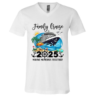 Family Cruise 2025 Family Matching Cruise Ship Vacation Trip V-Neck T-Shirt