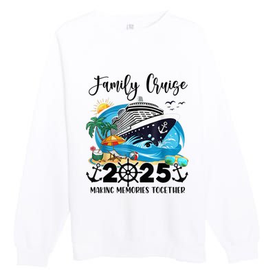 Family Cruise 2025 Family Matching Cruise Ship Vacation Trip Premium Crewneck Sweatshirt