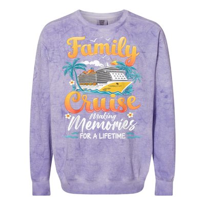 Family Cruise 2025 Family Matching Cruise Ship Vacation Trip Colorblast Crewneck Sweatshirt