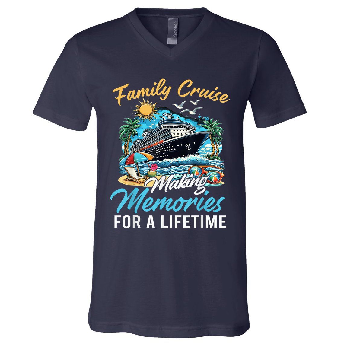 Family Cruise 2025 Family Matching Cruise Ship Vacation Trip V-Neck T-Shirt