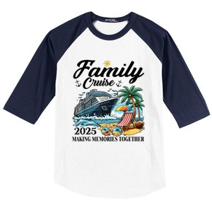 Family Cruise 2025 Family Matching Cruise Ship Vacation Trip Baseball Sleeve Shirt