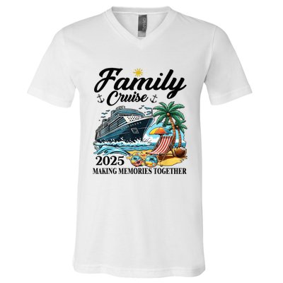 Family Cruise 2025 Family Matching Cruise Ship Vacation Trip V-Neck T-Shirt