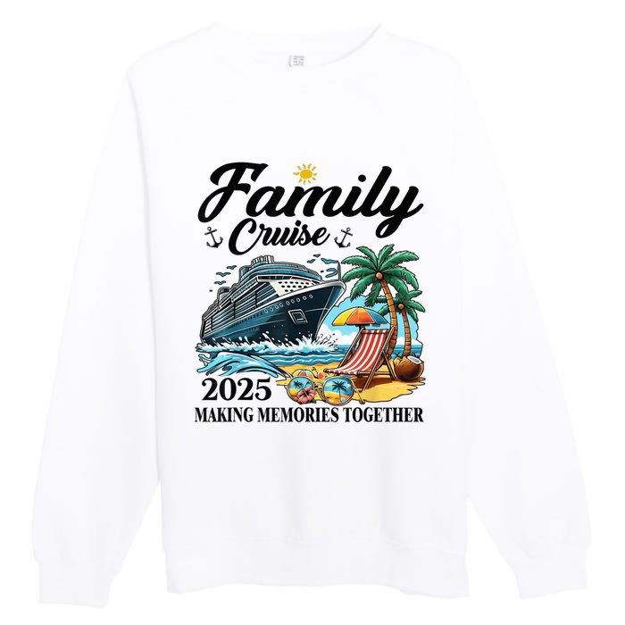 Family Cruise 2025 Family Matching Cruise Ship Vacation Trip Premium Crewneck Sweatshirt