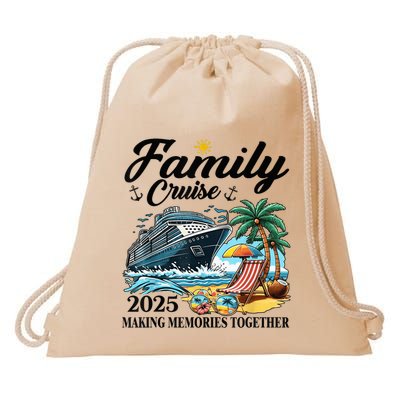Family Cruise 2025 Family Matching Cruise Ship Vacation Trip Drawstring Bag