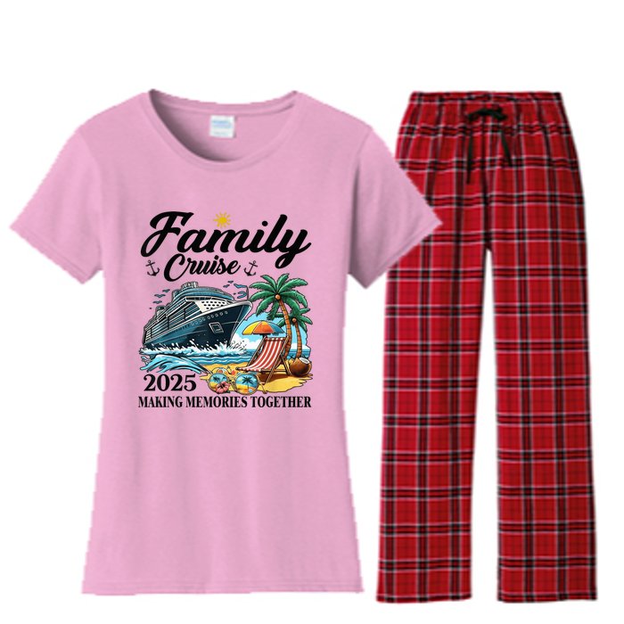 Family Cruise 2025 Family Matching Cruise Ship Vacation Trip Women's Flannel Pajama Set