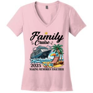 Family Cruise 2025 Family Matching Cruise Ship Vacation Trip Women's V-Neck T-Shirt