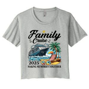 Family Cruise 2025 Family Matching Cruise Ship Vacation Trip Women's Crop Top Tee