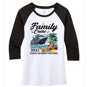 Family Cruise 2025 Family Matching Cruise Ship Vacation Trip Women's Tri-Blend 3/4-Sleeve Raglan Shirt