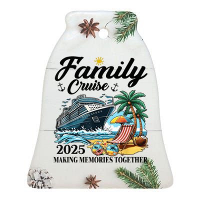 Family Cruise 2025 Family Matching Cruise Ship Vacation Trip Ceramic Bell Ornament