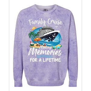 Family Cruise 2025 Family Matching Cruise Ship Vacation Trip Colorblast Crewneck Sweatshirt