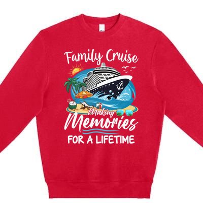 Family Cruise 2025 Family Matching Cruise Ship Vacation Trip Premium Crewneck Sweatshirt