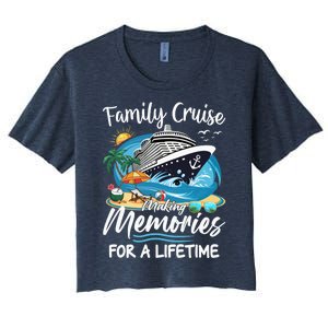 Family Cruise 2025 Family Matching Cruise Ship Vacation Trip Women's Crop Top Tee