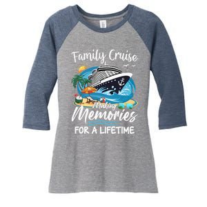 Family Cruise 2025 Family Matching Cruise Ship Vacation Trip Women's Tri-Blend 3/4-Sleeve Raglan Shirt