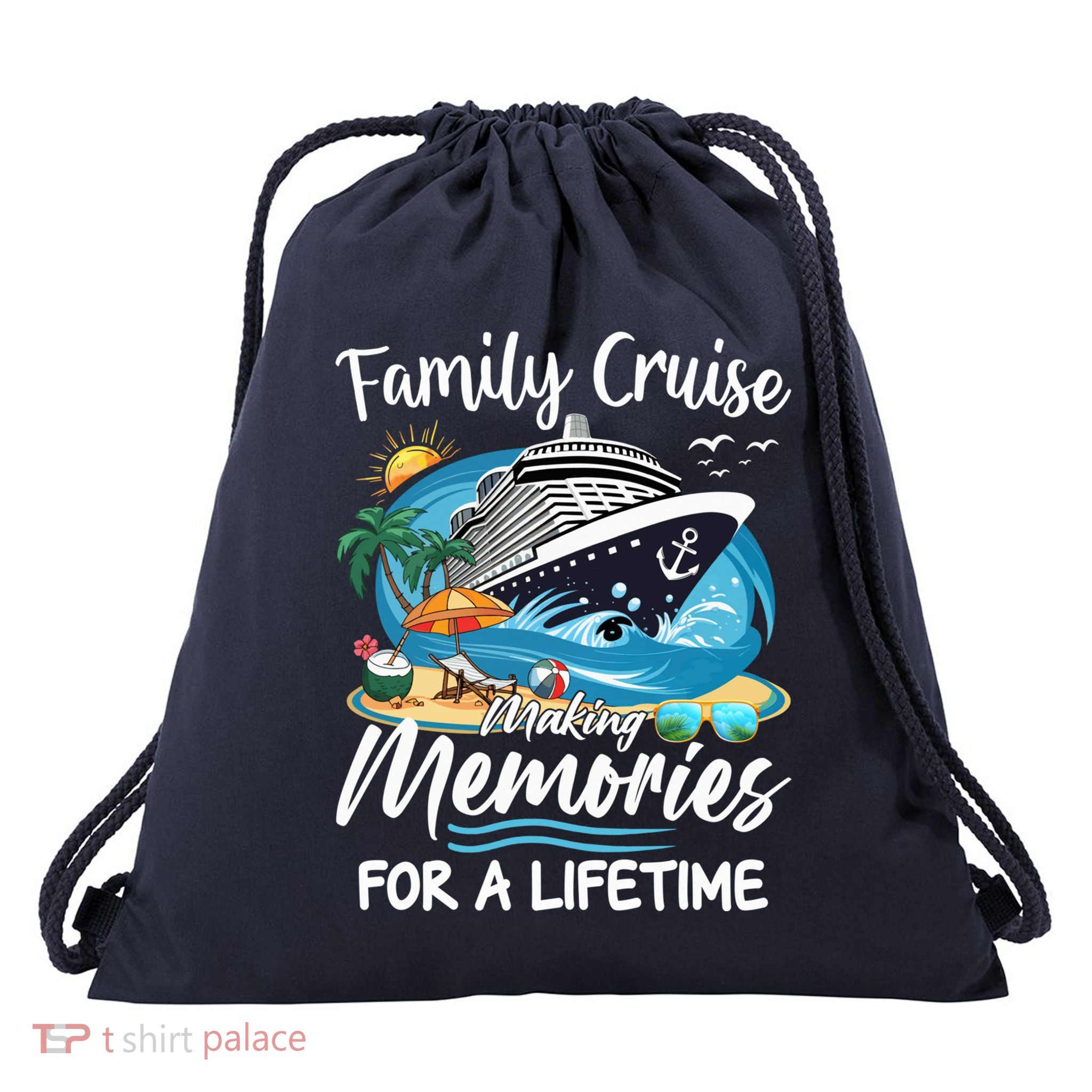 Family Cruise 2025 Family Matching Cruise Ship Vacation Trip Drawstring Bag