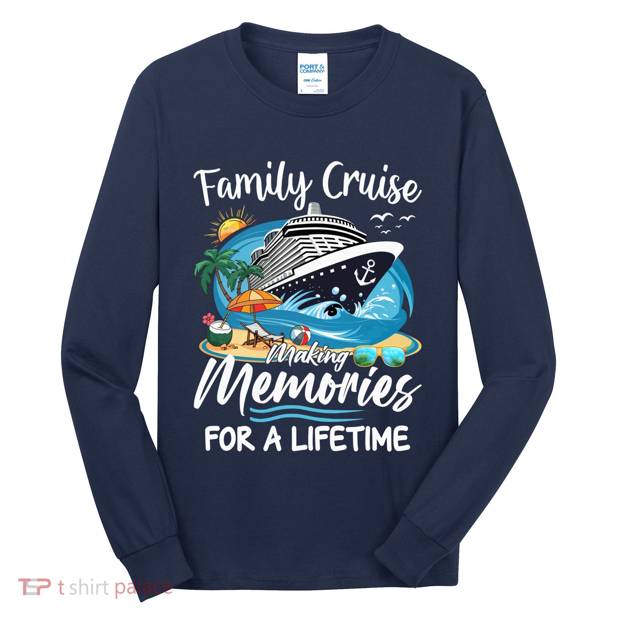 Family Cruise 2025 Family Matching Cruise Ship Vacation Trip Tall Long Sleeve T-Shirt