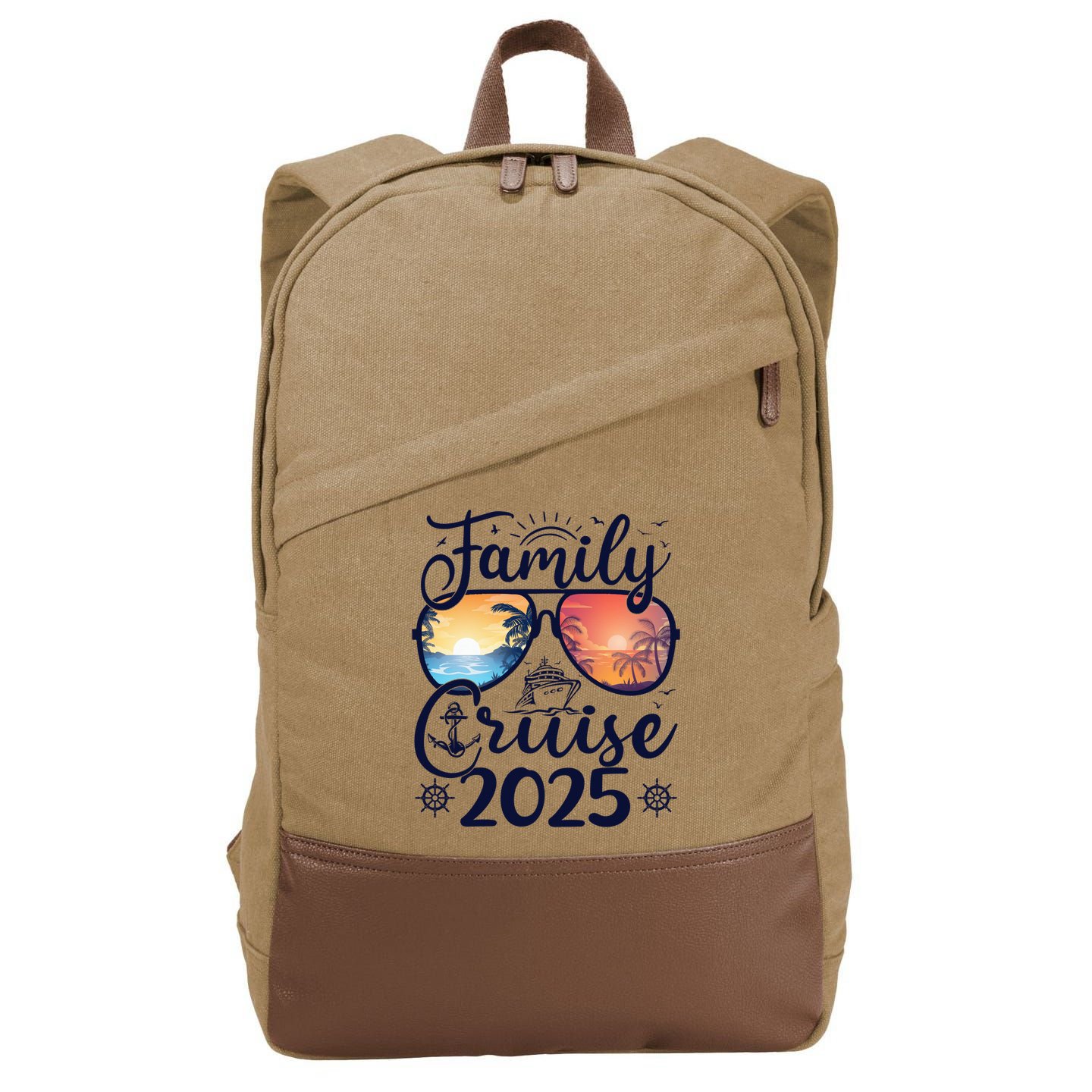 Family Cruise 2025 Summer Vacation Matching Family Cruise Cotton Canvas Backpack