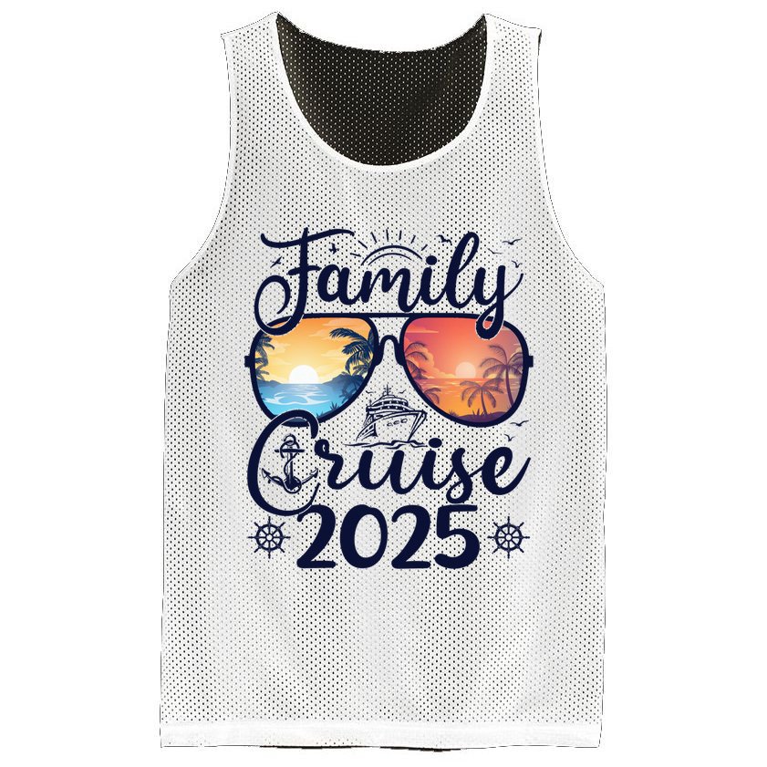 Family Cruise 2025 Summer Vacation Matching Family Cruise Mesh Reversible Basketball Jersey Tank