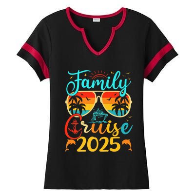 Family Cruise 2025 Summer Vacation Matching Family Cruise Ladies Halftime Notch Neck Tee