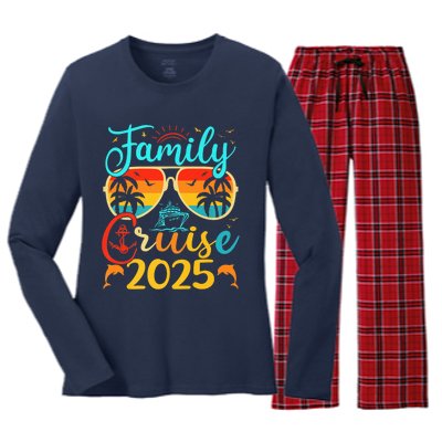 Family Cruise 2025 Summer Vacation Matching Family Cruise Women's Long Sleeve Flannel Pajama Set 