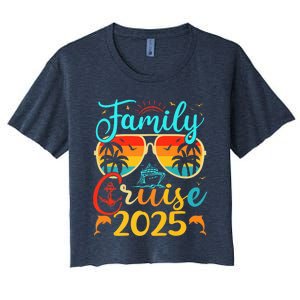 Family Cruise 2025 Summer Vacation Matching Family Cruise Women's Crop Top Tee