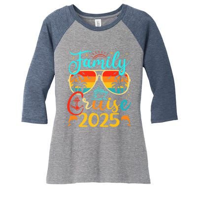 Family Cruise 2025 Summer Vacation Matching Family Cruise Women's Tri-Blend 3/4-Sleeve Raglan Shirt