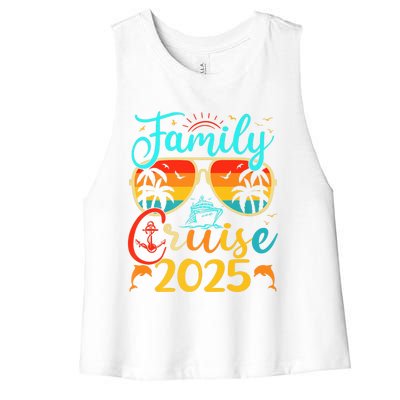 Family Cruise 2025 Summer Vacation Matching Family Cruise Women's Racerback Cropped Tank