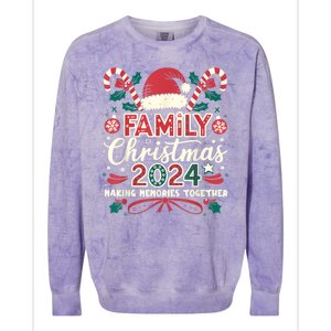 Family Christmas 2024 Matching Outfit Santa Elf Squad Group Colorblast Crewneck Sweatshirt