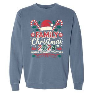 Family Christmas 2024 Matching Outfit Santa Elf Squad Group Garment-Dyed Sweatshirt