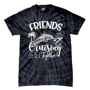 Friends Cruise 2024 Cruising Together Friends Matching Squad Tie-Dye T-Shirt