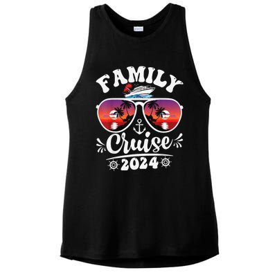 Family Cruise 2024 Shirt Cruise Vacation Trip Matching Group Ladies PosiCharge Tri-Blend Wicking Tank