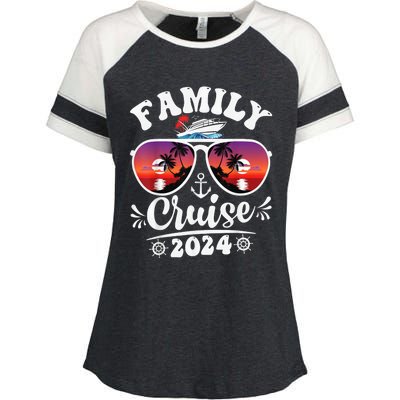 Family Cruise 2024 Shirt Cruise Vacation Trip Matching Group Enza Ladies Jersey Colorblock Tee