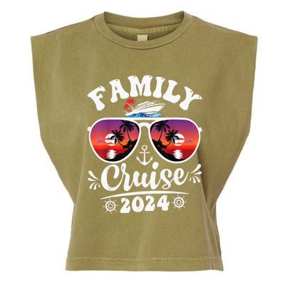 Family Cruise 2024 Shirt Cruise Vacation Trip Matching Group Garment-Dyed Women's Muscle Tee