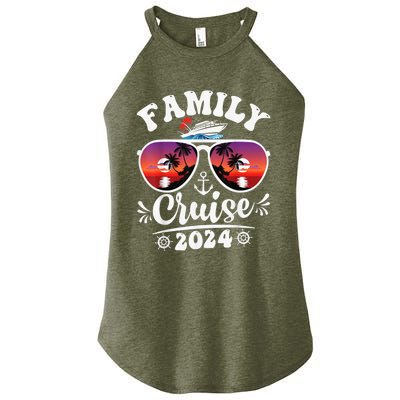 Family Cruise 2024 Shirt Cruise Vacation Trip Matching Group Women's Perfect Tri Rocker Tank