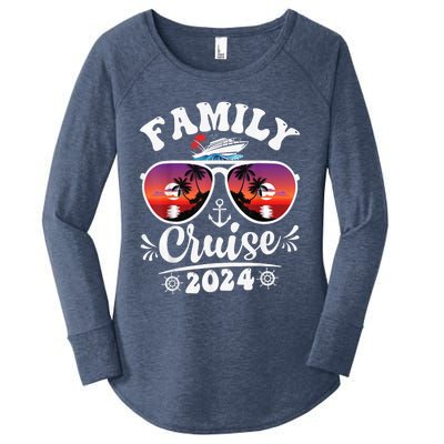 Family Cruise 2024 Shirt Cruise Vacation Trip Matching Group Women's Perfect Tri Tunic Long Sleeve Shirt