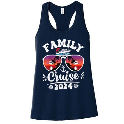 Family Cruise 2024 Shirt Cruise Vacation Trip Matching Group Women's Racerback Tank