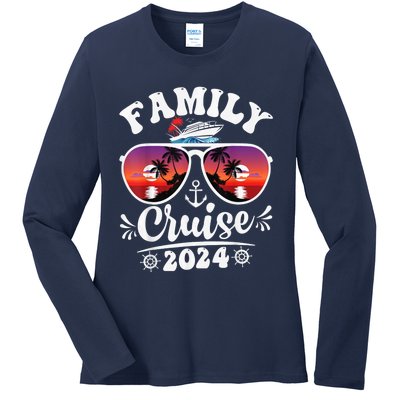 Family Cruise 2024 Shirt Cruise Vacation Trip Matching Group Ladies Long Sleeve Shirt