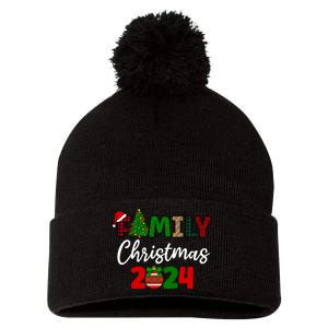 Family Christmas 2024 Cute Family Pom Pom 12in Knit Beanie