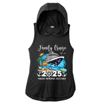 Family Cruise 2025 Family Matching Cruise Ship Vacation Trip Ladies PosiCharge Tri-Blend Wicking Draft Hoodie Tank