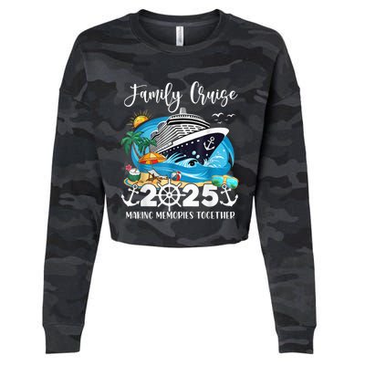 Family Cruise 2025 Family Matching Cruise Ship Vacation Trip Cropped Pullover Crew