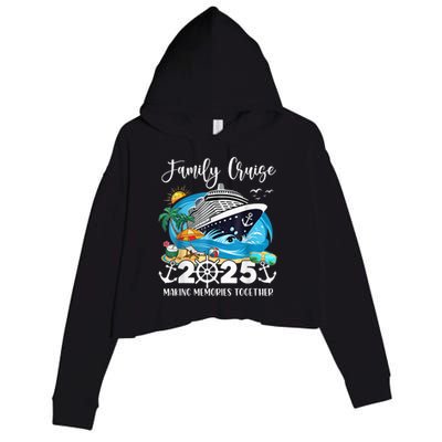 Family Cruise 2025 Family Matching Cruise Ship Vacation Trip Crop Fleece Hoodie