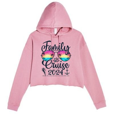 Family Cruise 2024 Making Memories Summer Matching Vacation Crop Fleece Hoodie