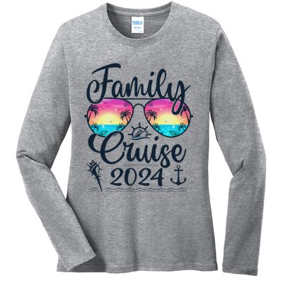 Family Cruise 2024 Making Memories Summer Matching Vacation Ladies Long Sleeve Shirt