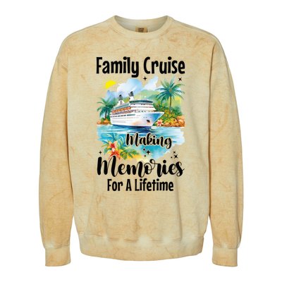 Family Cruise 2025 Family Matching Cruise Ship Vacation Trip Colorblast Crewneck Sweatshirt