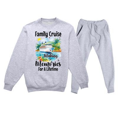 Family Cruise 2025 Family Matching Cruise Ship Vacation Trip Premium Crewneck Sweatsuit Set