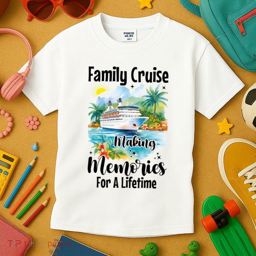 Family Cruise 2025 Family Matching Cruise Ship Vacation Trip Kids T-Shirt
